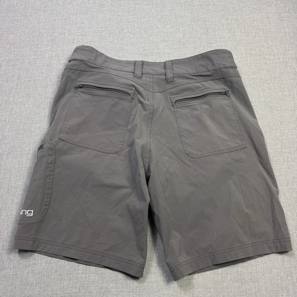 Huk Fishing Cargo Shorts Mens 36 Gray Polyester Spandex Quick Dry 9